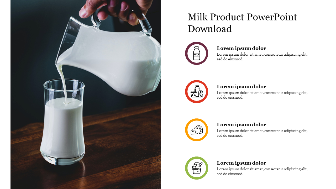 Milk Product PowerPoint Download